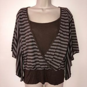CDW Inc bat sleeve knit top/CUTE! 75% rayon